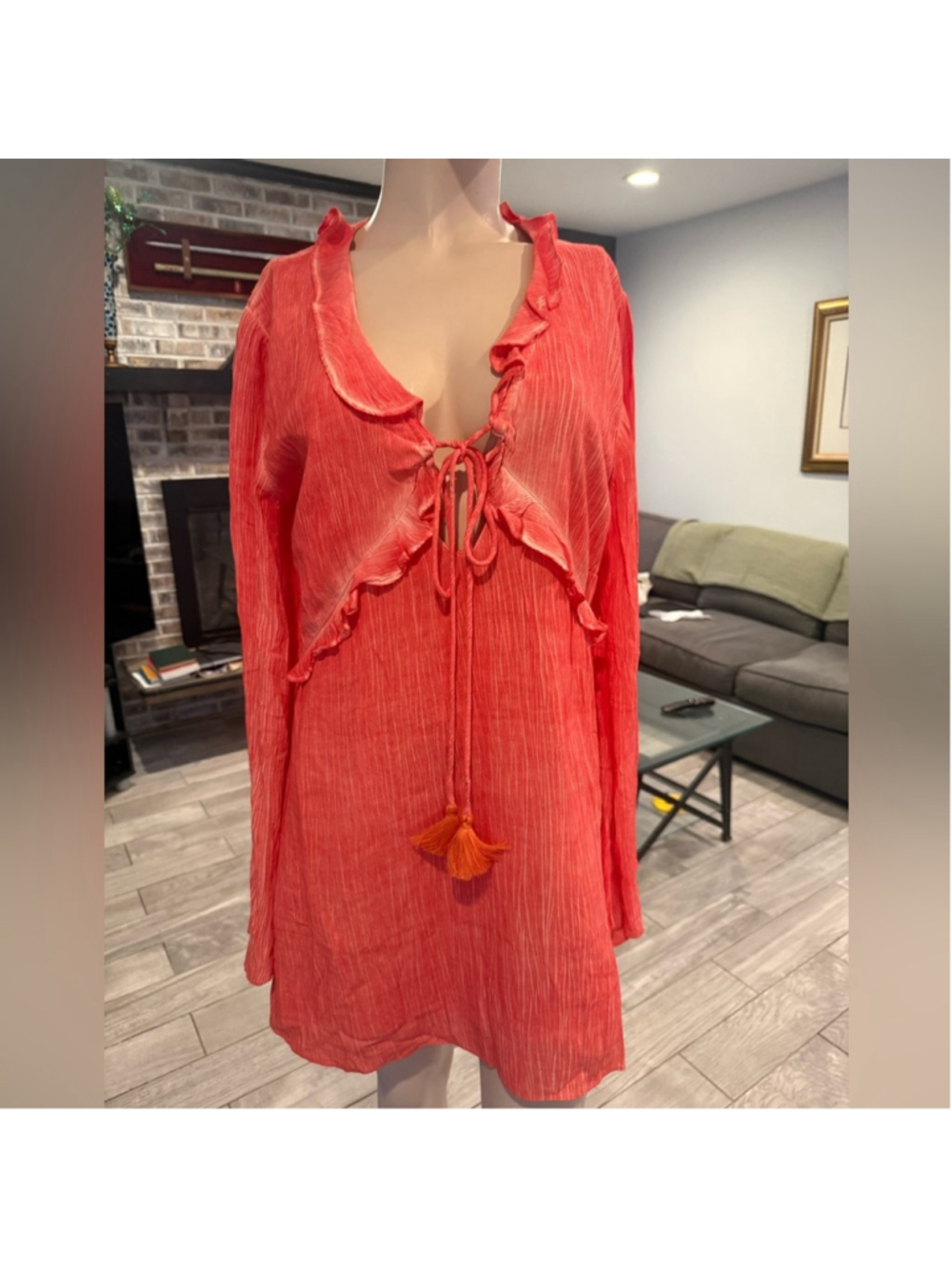 Rococo Sand Vibrant Orange Mini Dress - Picture 8 of 13